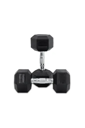 35kg Body Iron Commercial Rubber Hex Dumbbell Pair