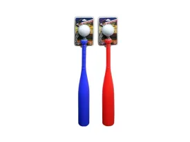 All Star Slugger 30" Baseball Plastic Bat & Ball Set Red/Blue 1Pcs