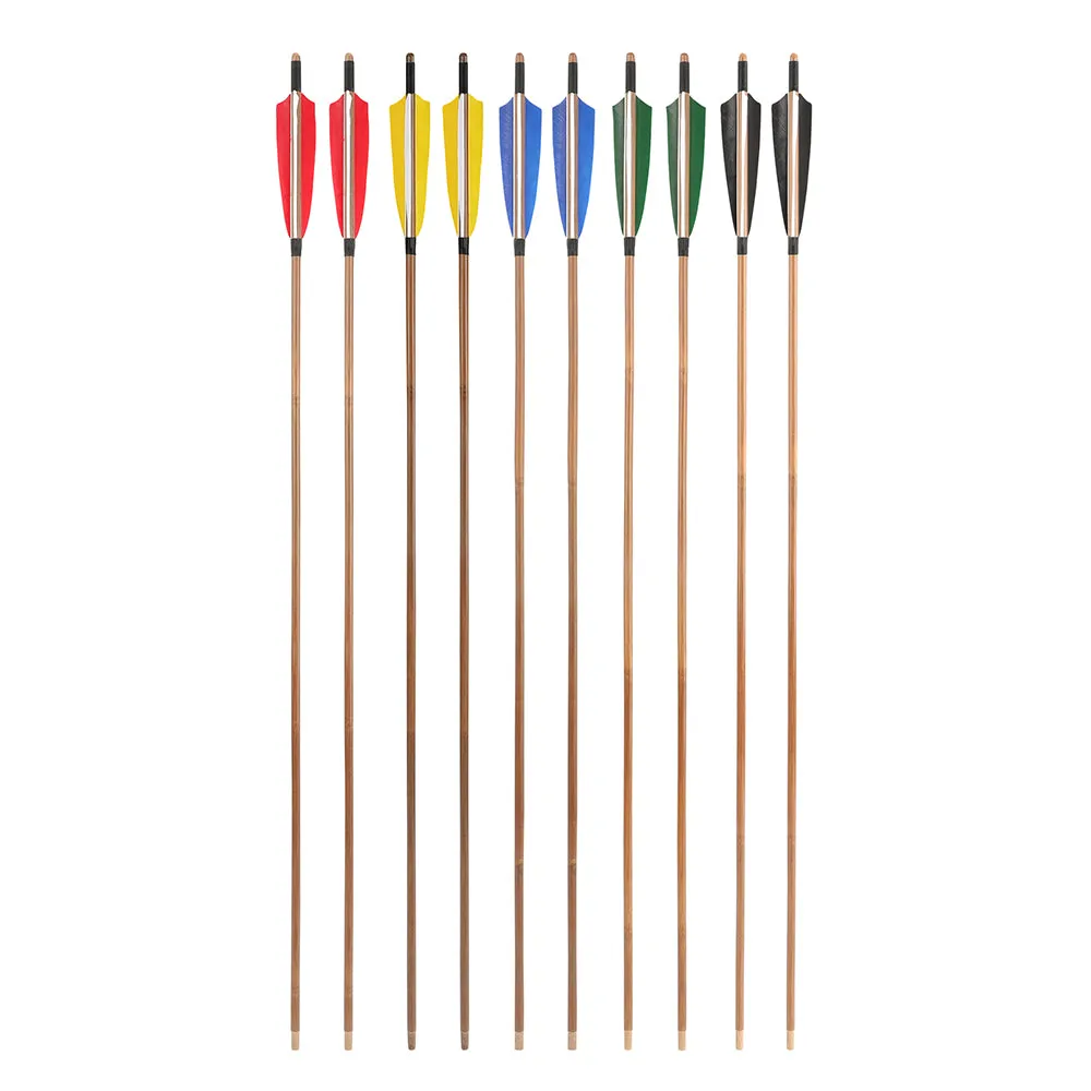 🎯Archery Handmade Traditional Bamboo Arrow for Longbow Bow Shooting Hunting