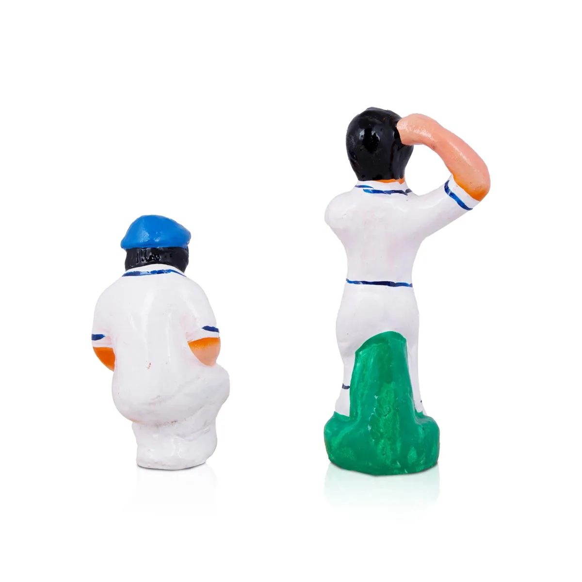 Cricket Clay Golu Bommai Set - 6 x 2 Inches | Giri Golu Doll/ Navaratri Golu Bomma/Gombe/Bommai