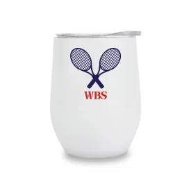 Custom Wine Tumbler - Tennis Rackets