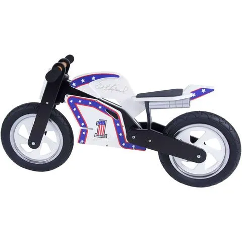 Evel Knievel Wooden Balance Bike - with official signature and colours