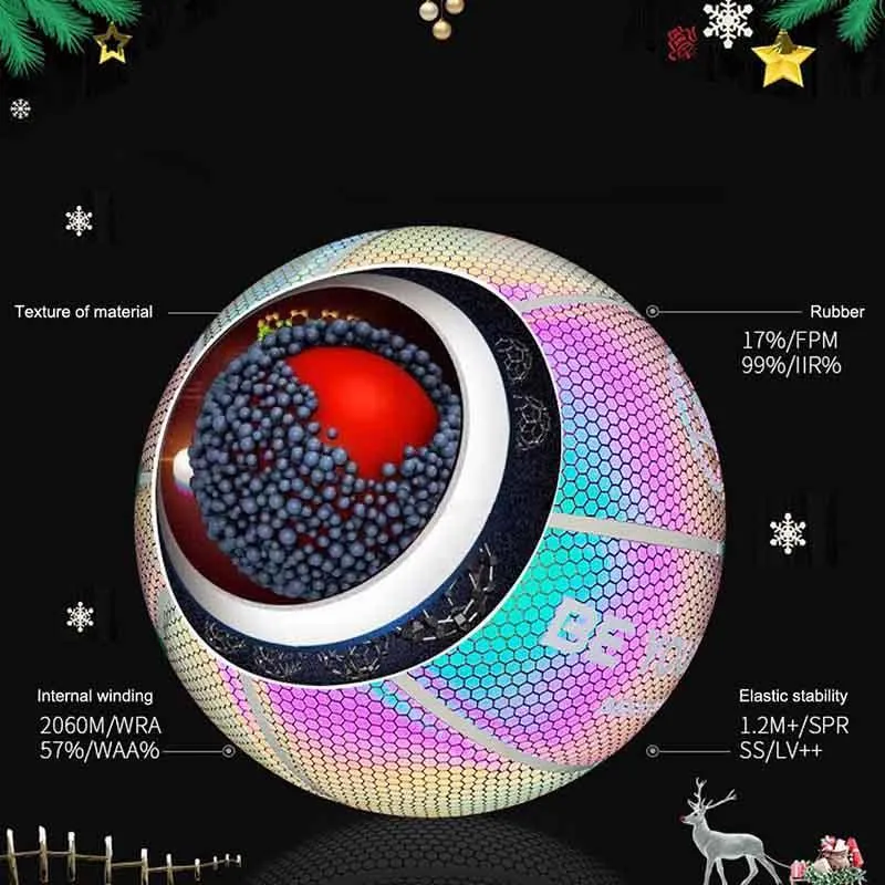 Glowing Reflective Basketball Light Up Basketball