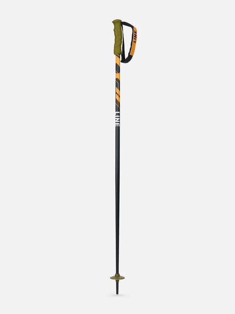 Line Grip Stick Ski Poles - Black/Orange