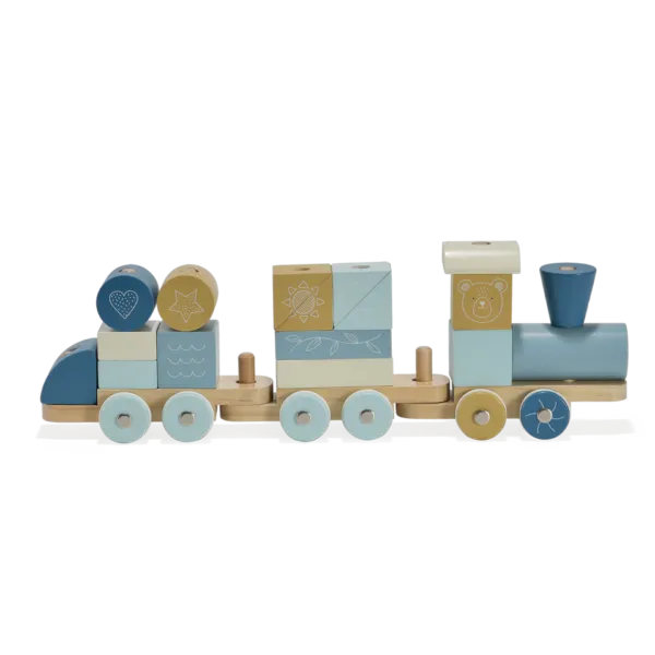Moover Toys Essentials Block Train – Blue