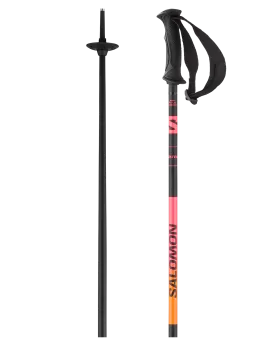 Salomon Shiva Ski Poles - Black Shocking Pink