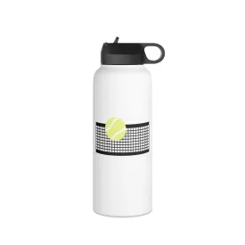 Water Bottle, 3 sizes, Stainless Steel with Sip Straw- Ball Coming!