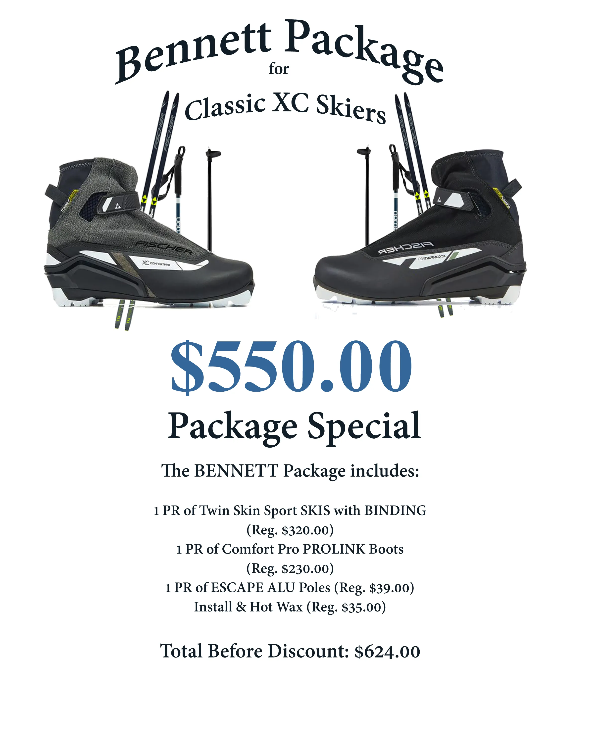 Women's Bennett Ski Package | Adult Ski Bundle