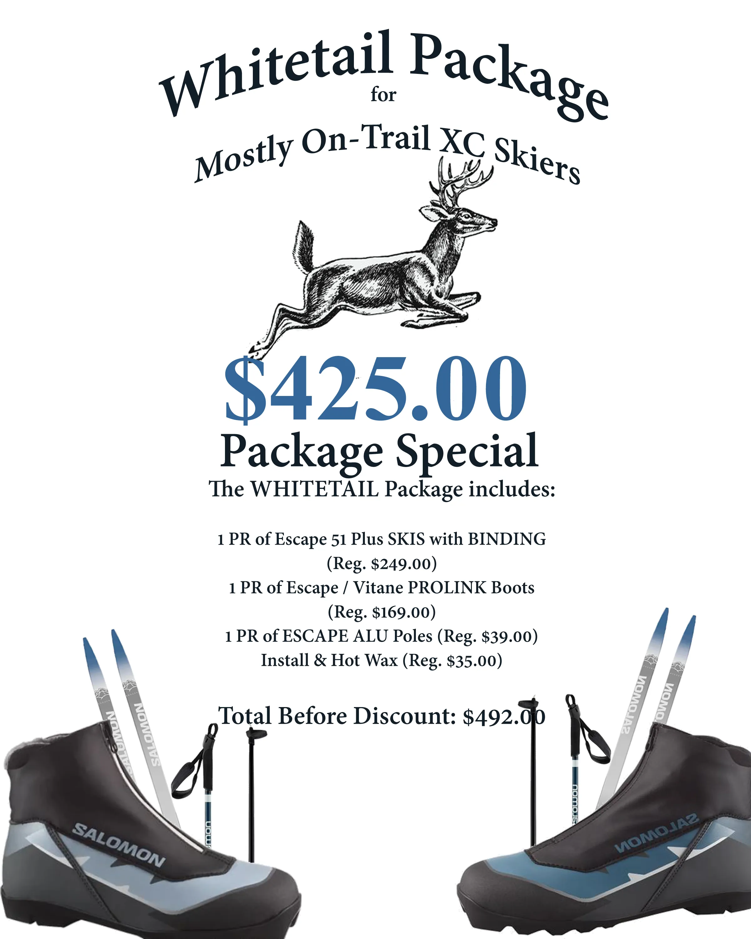 Women's Whitetail Ski Package | Adult Ski Bundle
